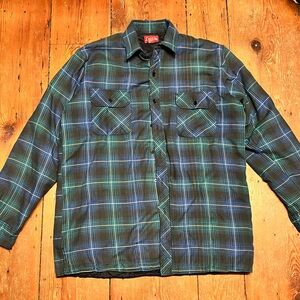 Coleman Men's Plaid Shirt Jacket - Black and Green